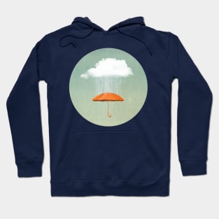 Orange umbrella Rain Cloud Hoodie